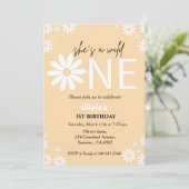 デイジーの最初の誕生日パーティーボヘミアンワイルドワン 招待状 (スタンド正面)