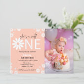 デイジーの最初の誕生日パーティーボヘミアンワイルドワン 招待状 (スタンド正面)