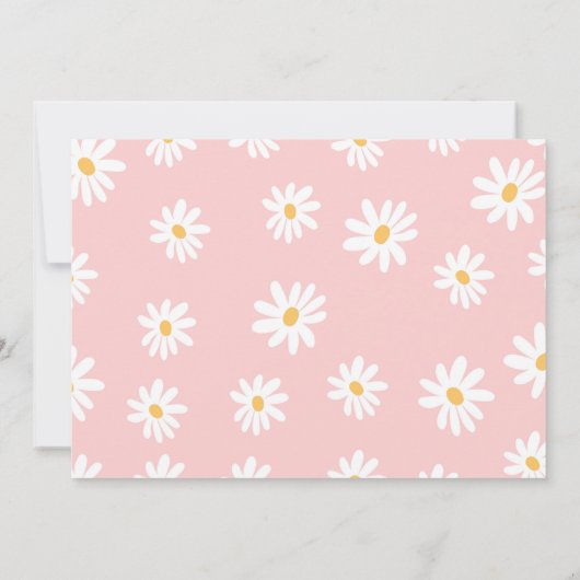 デイジーの最初の誕生日フォト 招待状 (裏面)