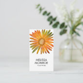 デイジーの水の色とカラフルソーシャルメディアアイコン 名刺 (スタンド正面)