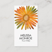 デイジーの水の色とカラフルソーシャルメディアアイコン 名刺 (正面)