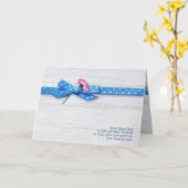 デイジーの水玉模様リボン名の日 カード (黄色い花)