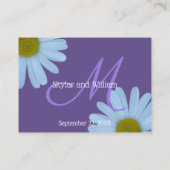 デイジーの紫色の結婚式の署名の飲み物のレシピ エンクロージャーカード (裏面)