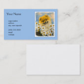 デイジーの絵を描くことのポメラニア犬-元の犬の芸術 名刺 (正面/裏面)