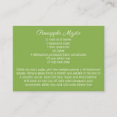 デイジーの緑の結婚式の署名の飲み物のレシピ エンクロージャーカード (正面)