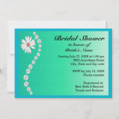 デイジーの緑の背景ブライダルシャワー 招待状 (正面)