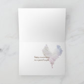 デイジーの縁の破れた縁ど花束 カード (内部)