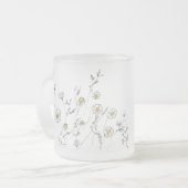 デイジーの色 – ホワイトウォーター色ダージー フロストグラスマグカップ (正面左)