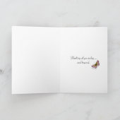 デイジーの花および蝶を呼吸して下さい カード (内部)