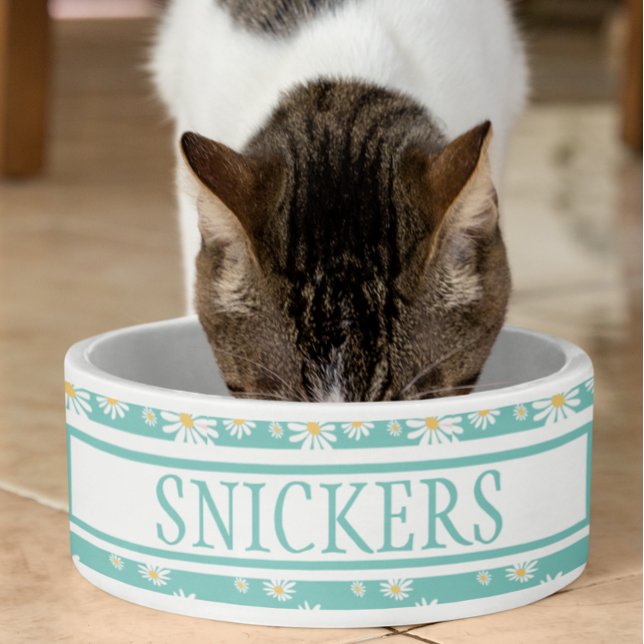 デイジーの花かわいいパーソナライズされた名前 ボウル (クリエイターアップロード済み)