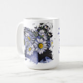 デイジーの花があなたの夢を咲かせるマグカップ コーヒーマグカップ (正面左)