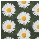 デイジーの花が緑の模様 ファブリック (見本)