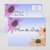 デイジーの花で日程お知らせ 案内ポストカード (正面/裏面)