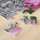 デイジーの花とのまわりにフレーム写真を追加 ジグソーパズル (側面)