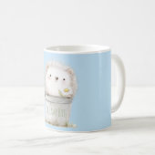 デイジーの花と庭のハリネズミ コーヒーマグカップ (正面右)