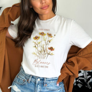 デイジーの花と引用文 Tシャツ