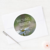 デイジーの花のアドパーソナライズされたレス ラウンドシール (封筒)