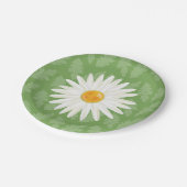 デイジーの花のイラストレーション緑の背景 ペーパープレート (アングル)