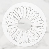 デイジーの花のガーデンパーティー フラワーデザイン ワイングラスタグ (正面)