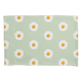 デイジーの花のスマイリーフェイス 枕カバー (正面)