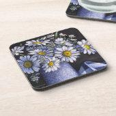 デイジーの花のハードプラスチックコースター コースター (左側)