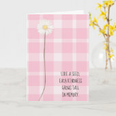 デイジーの花のピンクのプライド感謝していユー カード (黄色い花)