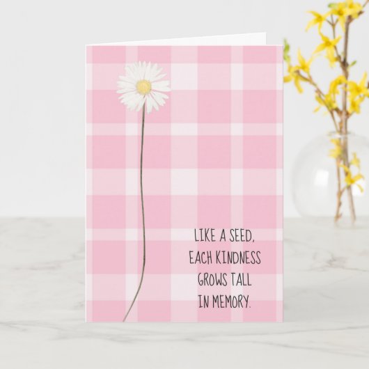 デイジーの花のピンクのプライド感謝していユー カード (黄色い花)