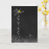 デイジーの花のマルハナバチ カード (黄色い花)