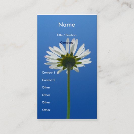 デイジーの花の名刺の垂直 名刺 (正面)