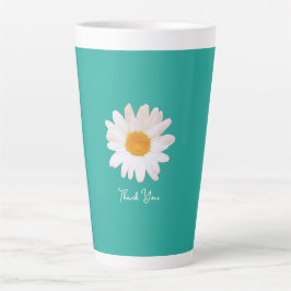 デイジーの花の夢 - 夏のボタニカルな温かみ カフェラテマグ