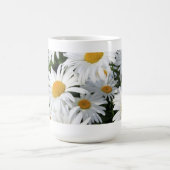 デイジーの花の成長する白 コーヒーマグカップ (中央)
