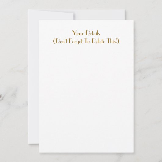 デイジーの花の招待状 (裏面)