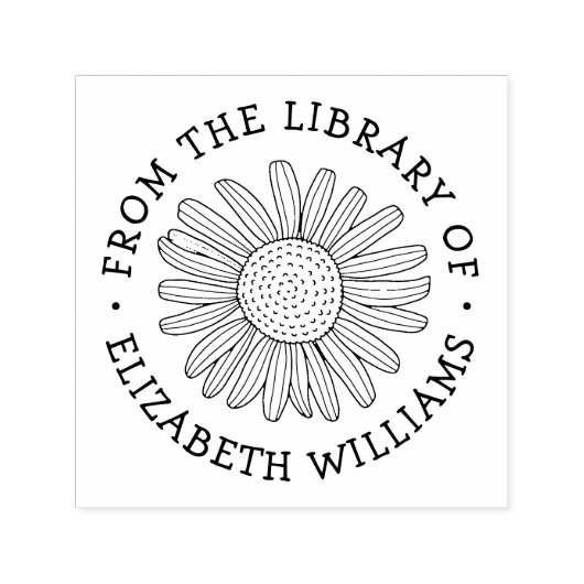 デイジーの花の本名前をカスタムする セルフインキングスタンプ (デザイン)