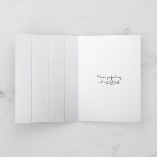 デイジーの花の白い木感謝していに友達のために カード (内部)