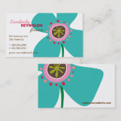 デイジーの花の破裂音のおもしろいの夏のデイジーのお洒落なかわいい 名刺 (正面/裏面)