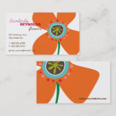 デイジーの花の破裂音のおもしろいの夏のデイジーのお洒落なかわいい 名刺 (正面/裏面)