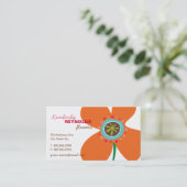 デイジーの花の破裂音のおもしろいの夏のデイジーのお洒落なかわいい 名刺 (スタンド正面)