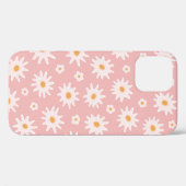デイジーの花の継ぎ目のない模様。フローラ背景 Case-Mate iPhoneケース (裏面 (横))