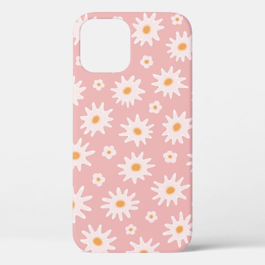 デイジーの花の継ぎ目のない模様。フローラ背景 Case-Mate iPhoneケース (裏面)
