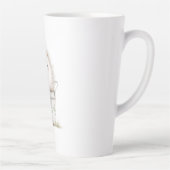 デイジーの花の誕生日を祝う庭のハリネズミ カフェラテマグ (右)