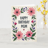 デイジーの花の誕生日カード カード (黄色い花)