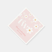 デイジーの花の2歳の誕生日 スタンダードカクテルナプキン (角)