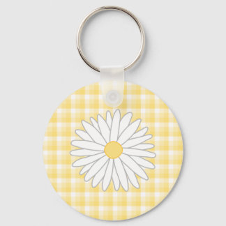 デイジーの花は黄色と白。 キーホルダー