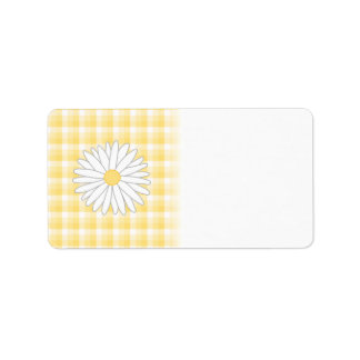 デイジーの花は黄色と白。 ラベル