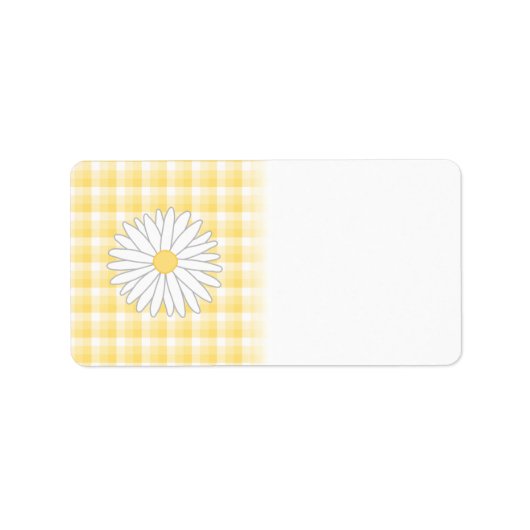 デイジーの花は黄色と白。 ラベル (正面)