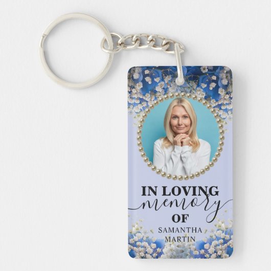 デイジーの花を愛の記憶に思い出す キーホルダー (正面)