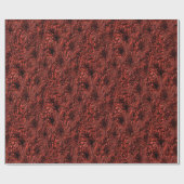 デイジーの花バーガンディ自然模様 ラッピングペーパー (フラット)