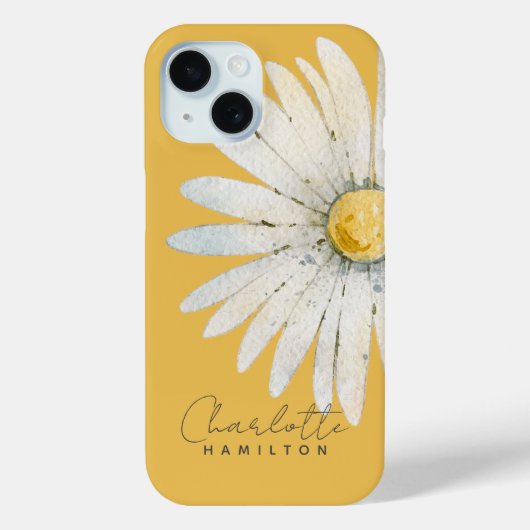 デイジーの花パーソナライズされた名 Case-Mate iPhoneケース (裏面)