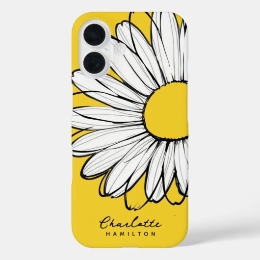 デイジーの花パーソナライズされた名 Case-Mate iPhoneケース (裏面)