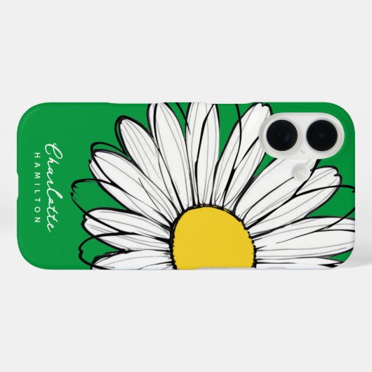 デイジーの花パーソナライズされた名 Case-Mate iPhoneケース (裏面 (横))